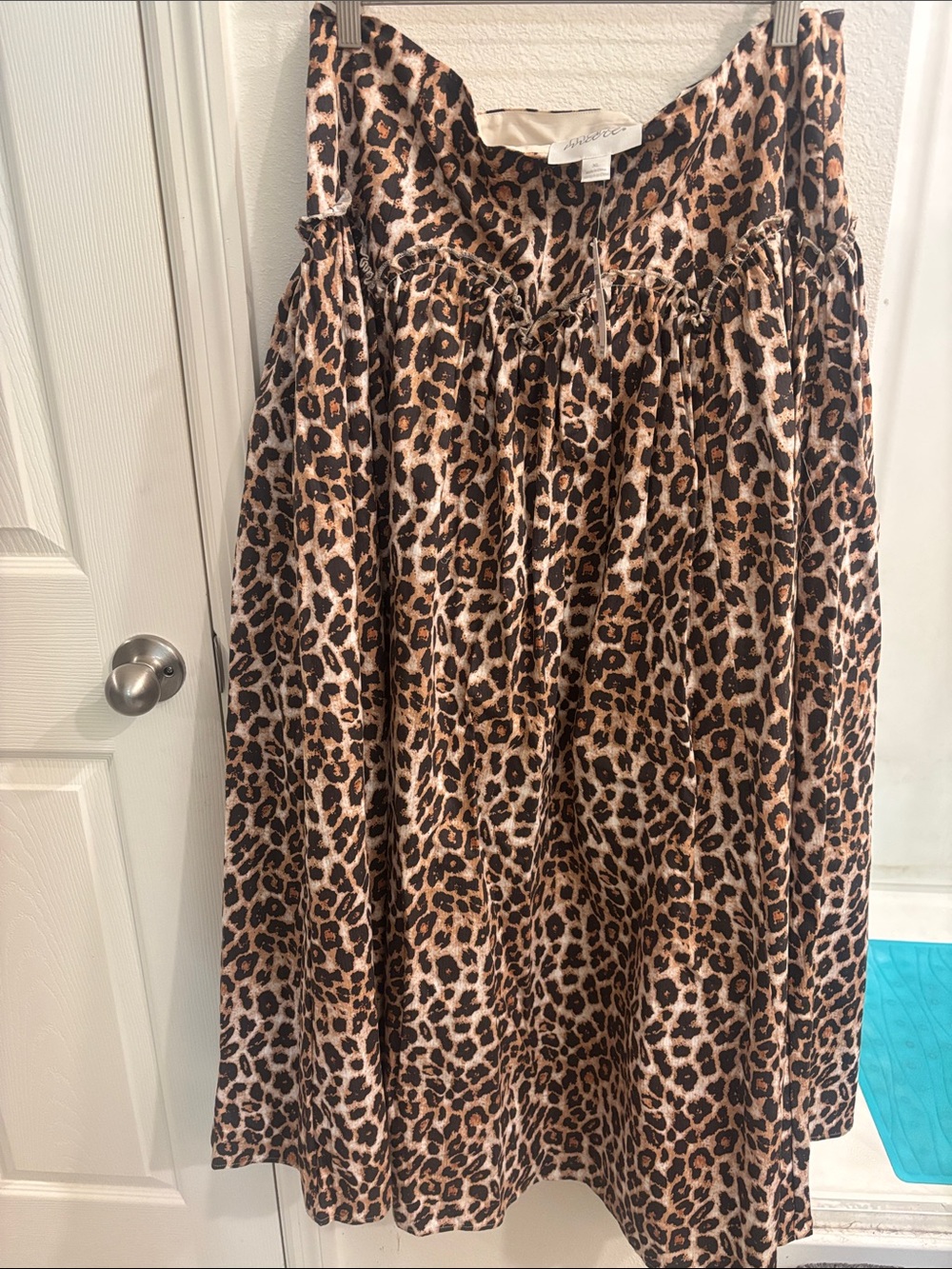 Anthropologie leopard skirt